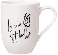 like. by Villeroy & Boch Statement Becher mit Henkel "La vie est belle"