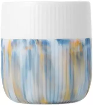 Royal Copenhagen Fluted Contrast Becher Marble Ocean Mist 33cl