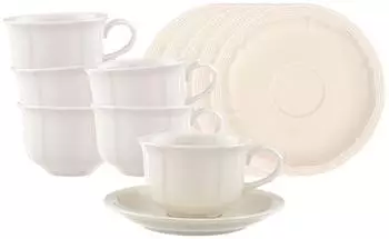 Villeroy & Boch Manoir Teetasse mit Untertasse 130 ml 6er Set DS