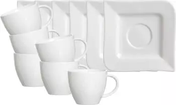 Ritzenhoff & Breker Melodie Kaffeetasse mit Untertasse 190 ml 6er Set DS