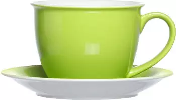 Ritzenhoff & Breker DOPPIO Milchkaffee Tasse mit Untertasse 350 ml grün