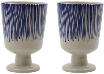 House Doctor Diva Tasse auf Fuß 25 cl 2-teilig Off white-Blå