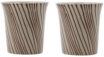 House Doctor Diva Becher 25 cl 2-teilig Braun