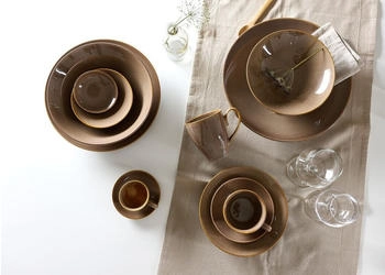Ritzenhoff & Breker Untertasse für Kaffeetasse 6er Set Sahara dunkelbraun