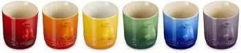 Le Creuset Becher 200 ml Regenbogen, 6er-Set