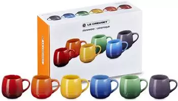 Le Creuset Becher Coupe Regenbogen, 6er-Set