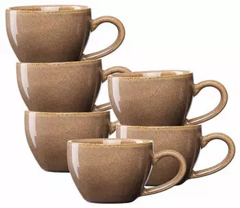 Ritzenhoff & Breker Espressotasse 100ml 6er Set Sahara hellbraun