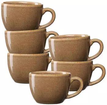 Ritzenhoff & Breker Kaffeetasse 230ml 6er Set Sahara hellbraun