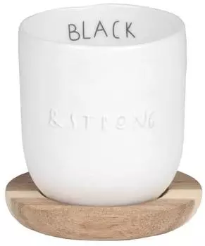 räder DINING Breakfast kleiner Becher Black & Strong 100ml weiss