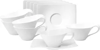Villeroy & Boch NewWave Teetasse mit Untertasse 220 ml 6er Set