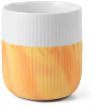 Royal Copenhagen Fluted Contrast Becher Marble Fiery Yellow 33cl