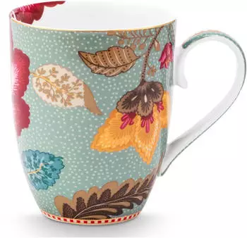 PiP Studio STUDIO Blooming Tales Fantasy Blue Henkelbecher Large 0,365l