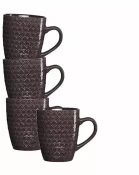 Ritzenhoff & Breker Becher 350ml 4er Set Floris grau