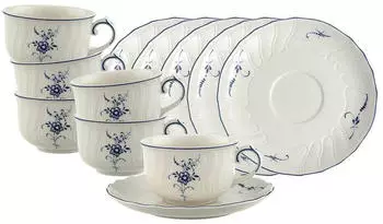 Villeroy & Boch Vieux Luxembourg Teetasse mit Untertasse 150 ml 6er Set