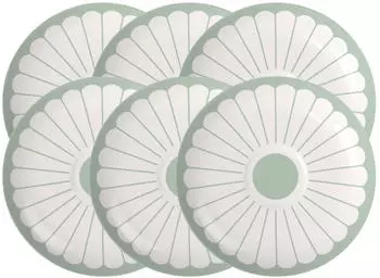 Villeroy & Boch Fleur Couleur Cappuccino-Untertasse &oslash; 17,5 cm 6er Set Vert