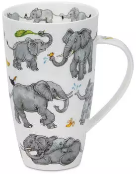 Dunoon Henley Elephantastic Becher 600ml Porzellan (Henley Elephantastic)