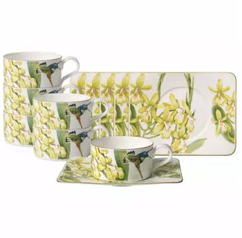 Villeroy & Boch Amazonia Teetasse mit Untertasse 230 ml 6er Set
