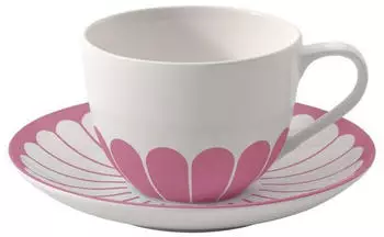 Villeroy & Boch Fleur Couleur Cappuccinotasse mit Untertasse 300 ml Cassis