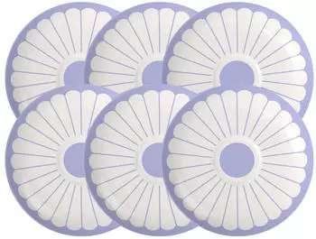 Villeroy & Boch Fleur Couleur Cappuccino-Untertasse &oslash; 17,5 cm 6er Set Bleu