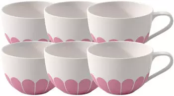 Villeroy & Boch Fleur Couleur Cappuccinotasse 300 ml 6er Set Cassis