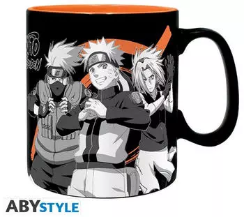 ABYstyle Naruto Shippuden Tasse Gruppe Schwarz & Wei&szlig; 460ml (3665361144953)
