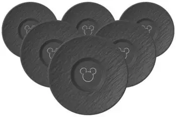 Villeroy & Boch Manufacture Rock Mickey Mouse Kaffee-Untertasse &oslash; 15,4 cm 6er Set