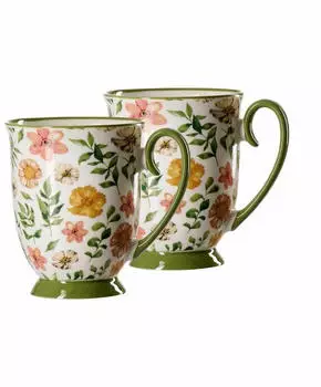 Ritzenhoff & Breker Malo Henkelbecher 320ml Porzellan Gr&uuml;n 2er-Set (321210)