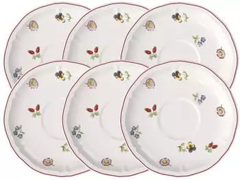 Villeroy & Boch Petite Fleur Fr&uuml;hst&uuml;cksuntertasse 17cm Set6