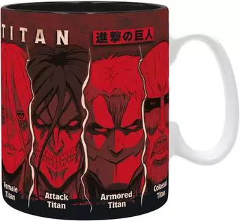 ABYstyle Attack on Titan Tasse "All Titans" multicolor, 460ml (ABYMUGA676)