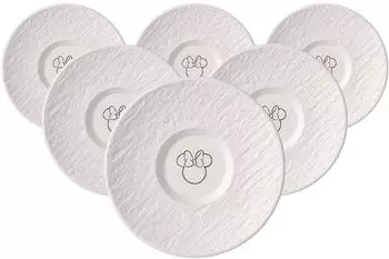 Villeroy & Boch Manufacture Rock blanc Mickey Mouse Kaffee-Untertasse &oslash; 15,4 cm 6er Set