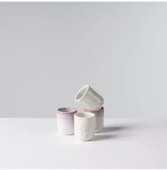 Gipfelst&uuml;ck Alpenwiese Espressotassen-Set 4-tlg., Steinzeug, beere/creme (935530)