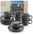 Sänger Malmö Espressotassen-Set Steingut 12-teilig Grün/Schwarz 80ml (226710)