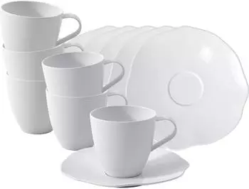 Villeroy & Boch Pura Kaffeetasse mit Untertasse 150 ml 6er Set