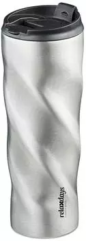 Relaxdays Thermobecher 500ml, Edelstahl