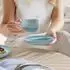 Villeroy & Boch like. by Perlemor Aqua Kaffeetasse mit Untertasse 190 ml 6er Set