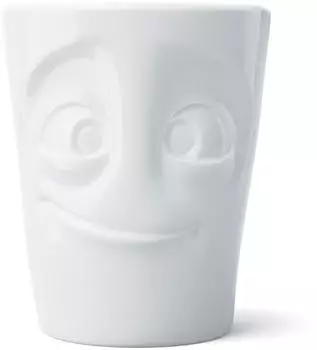 FIFTYEIGHT 3D Maximug "Bereit" Henkelbecher Porzellan 500ml Wei&szlig; (T02.95.01)