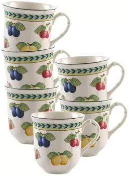 Villeroy & Boch French Garden Fleurence Henkelbecher 380 ml 6er Set