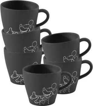 Villeroy & Boch Manufacture Rock Mickey Mouse Kaffeetasse 160 ml 6er Set