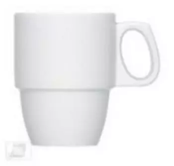 Bauscher Dimension Kaffeebecher Porzellan wei&szlig; 0,29l, 6 St&uuml;ck (547723)