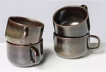 Gipfelst&uuml;ck Glockenklang Kaffeeobertassen-Set, Steinzeug, braun, 4-teilig (935063)