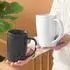 Intirilife Kaffee- & Teetasse mit Deckel und Teeaufgießer, weiß, 350ml (IL-100692)