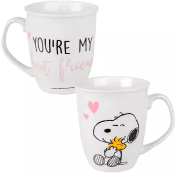 United Labels Snoopy "You're my best friend" Kaffeetasse, Keramik, wei&szlig;, 280ml (0131266)