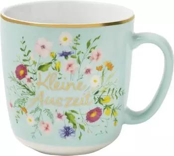 Groh Kaffeebecher &bdquo;Kleine Auszeit" 350ml, seidengrau/wei&szlig; (4036442015087)