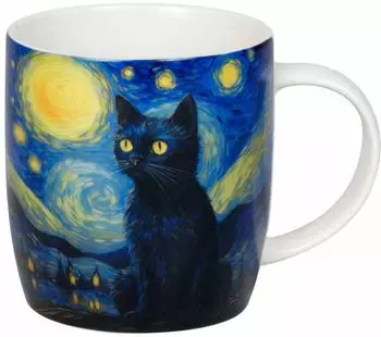 K&ouml;nitz Becher Arty Animals Van Gogh's Cat, New Bone China, 400ml (11 7 275 2918)