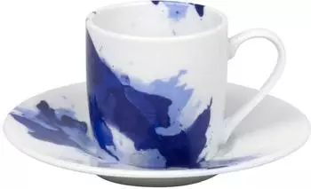 K&ouml;nitz Seeing Blue Espressotasse mit Untertasse, Porzellan, blau, 85ml (11 5 053 2252)