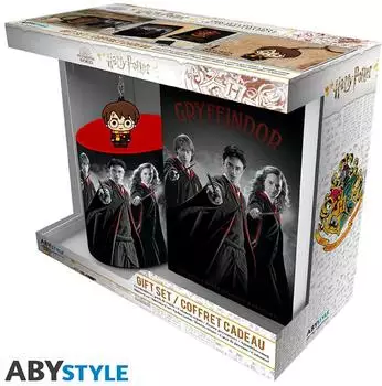 ABYstyle Harry Potter Hogwarts Geschenk-Set Tasse + Schl&uuml;sselanh&auml;nger + Notizbuch (62142)