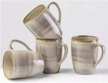 Gipfelst&uuml;ck Becher "Nebelwald" 275ml, 4-tlg., Steinzeug, Reaktivglasur (935105)