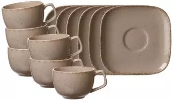 Ritzenhoff & Breker Casa Kaffeetasse mit Untertasse 6er Set - grau