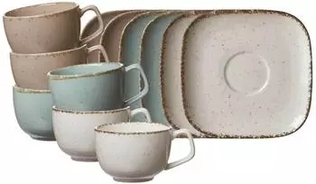 Ritzenhoff & Breker Casa Kaffeetasse mit Untertasse 6er Set gemischt