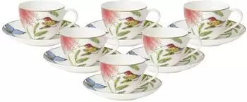 Villeroy & Boch Amazonia Kaffeetasse mit Untertasse 150 ml 6er Set